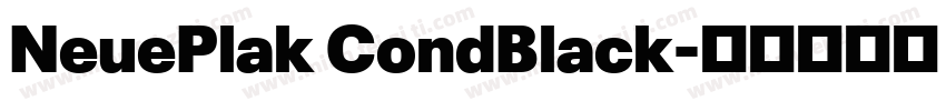NeuePlak CondBlack字体转换
